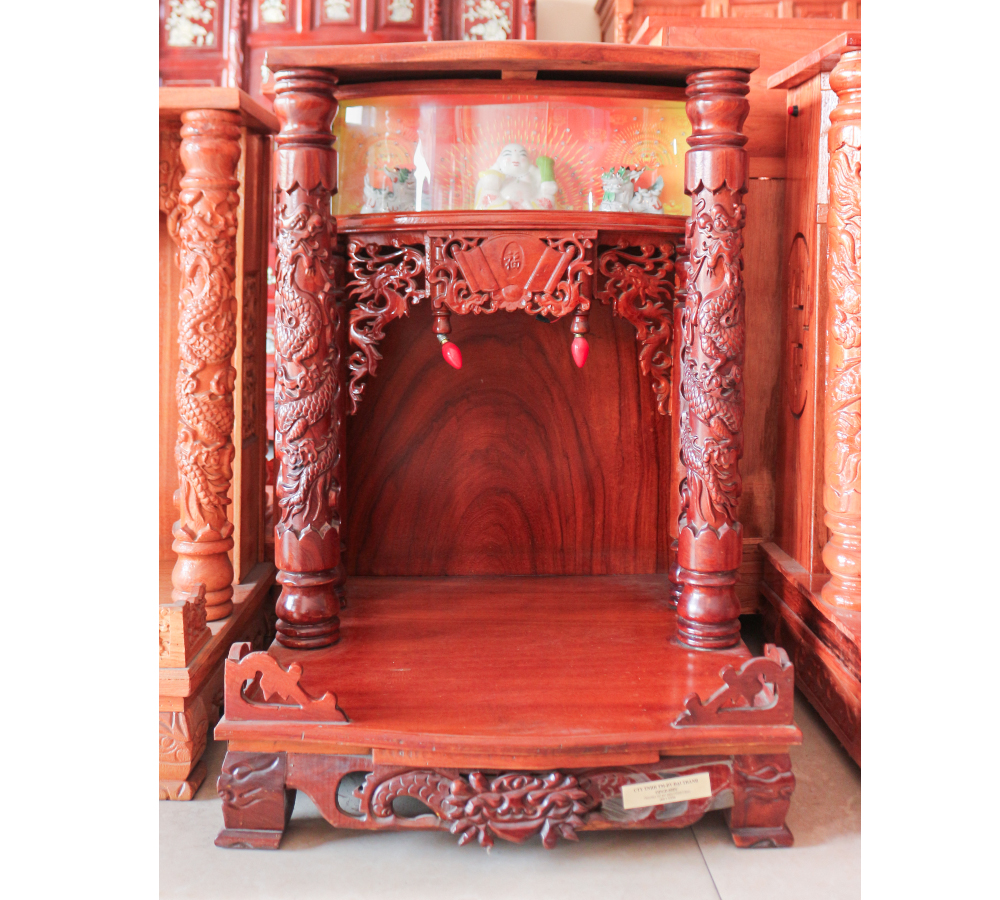 Bàn Thờ Ông Địa Gõ Đỏ ODGD-60DC-2