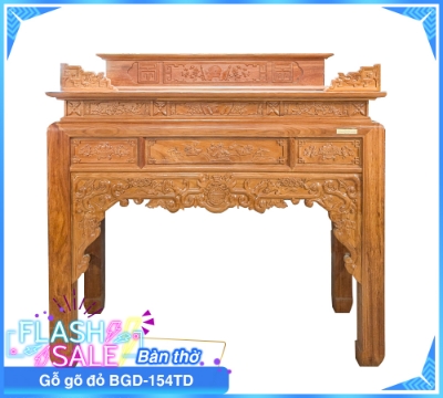 Bàn Thờ Gỗ Gõ Đỏ BGD-154TD