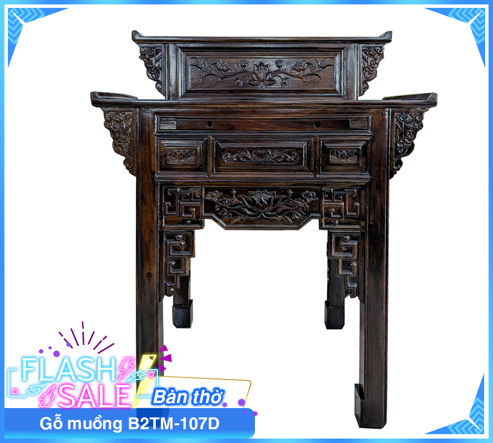 Bàn Thờ Gỗ Muồng B2TM-107D-3