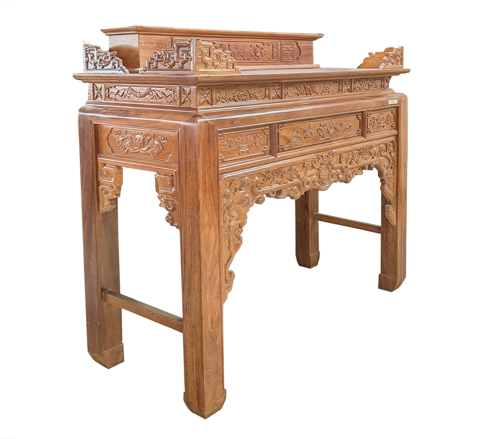Bàn Thờ Gỗ Gõ Đỏ BGD-154TD