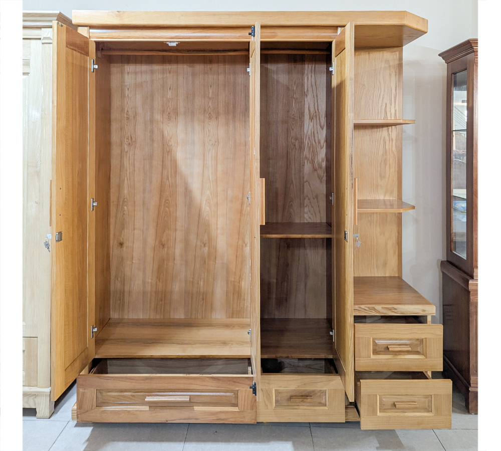 Tủ Áo Gỗ Gõ Đỏ TGD-180T