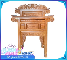 Bàn Thờ Gỗ Gõ Đỏ B2TG-107