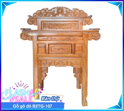 Bàn Thờ Gỗ Gõ Đỏ B2TG-107