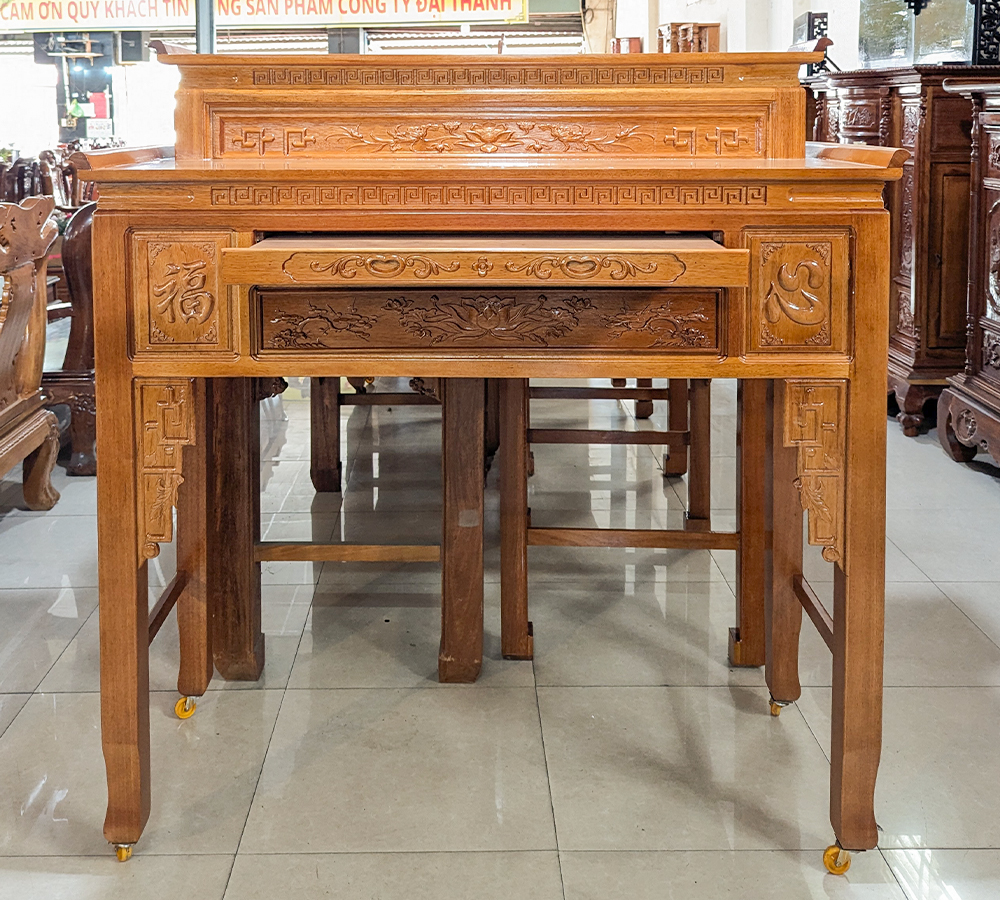 Bàn Thờ Gỗ Căm Xe B2TC-147-3