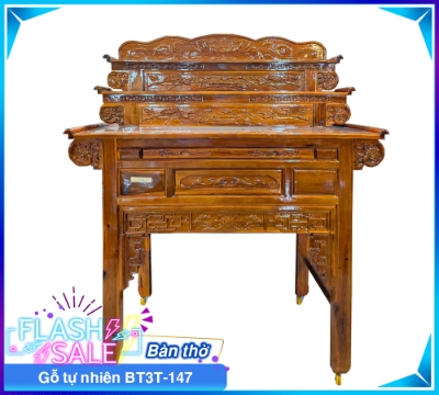 Bàn Thờ Gỗ Tự Nhiên BT3T-147-2