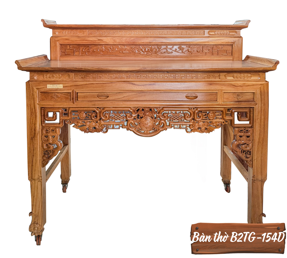 Bàn Thờ Gỗ Gõ Đỏ B2TG-154D-5