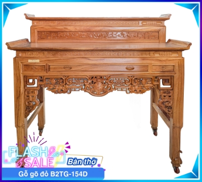 Bàn Thờ Gỗ Gõ Đỏ B2TG-154D-5