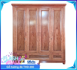 Tủ Áo Gỗ Hương Đá THD-200