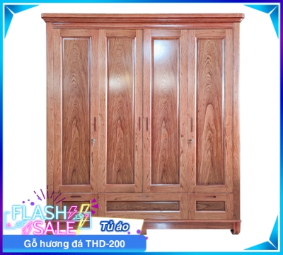 Tủ Áo Gỗ Hương Đá THD-200