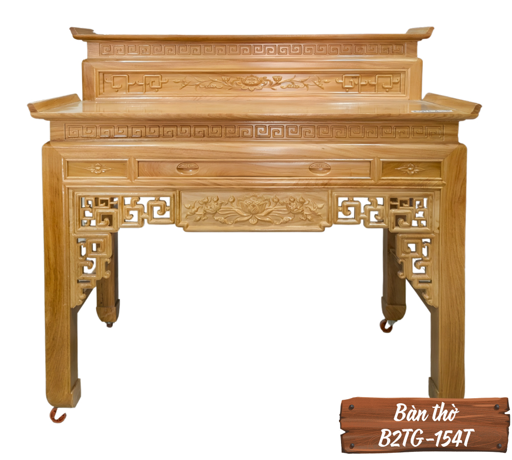 Bàn Thờ Gỗ Gõ Đỏ B2TG-154T