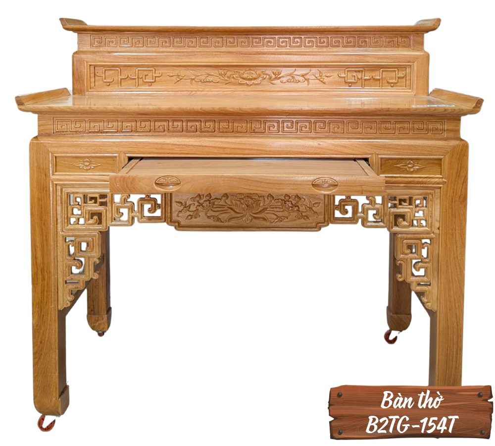 Bàn Thờ Gỗ Gõ Đỏ B2TG-154T
