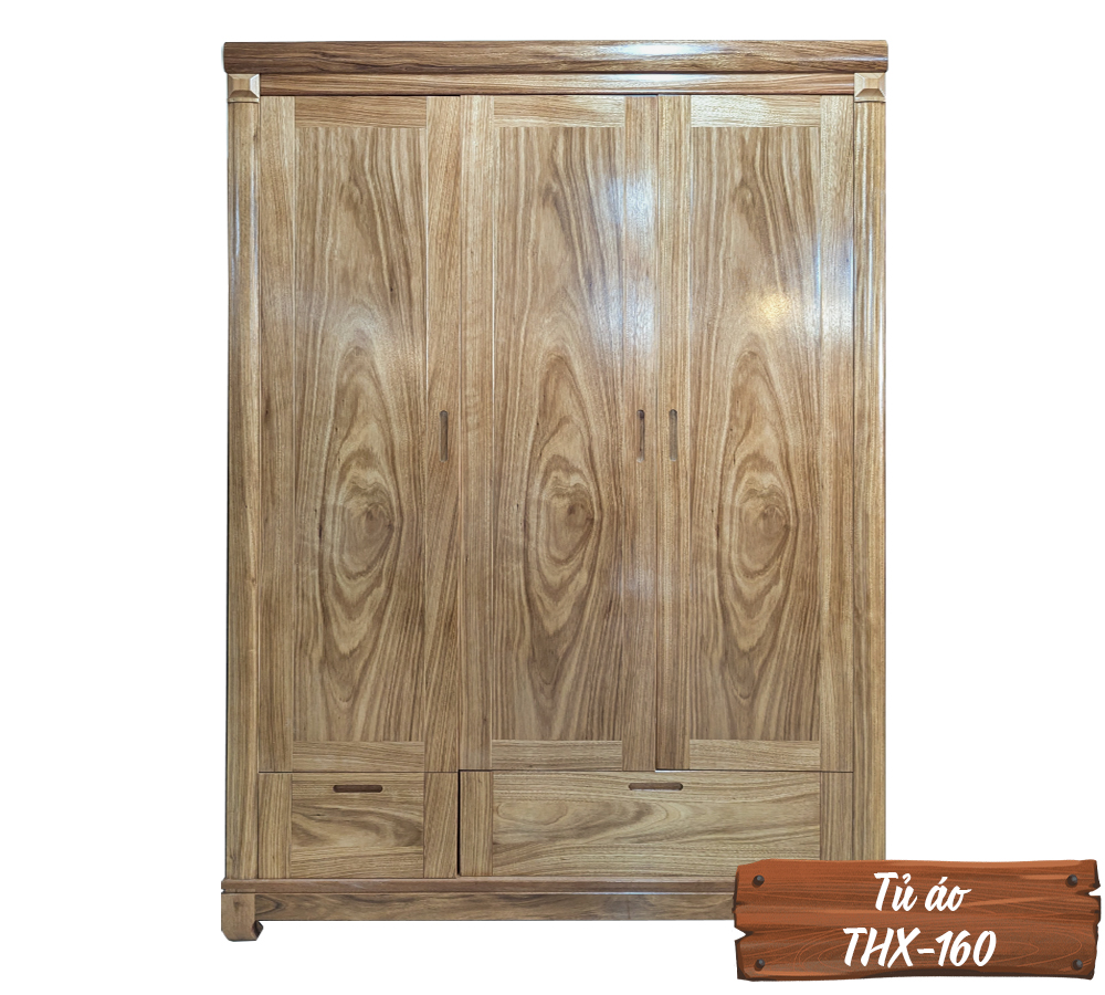 Tủ Áo Gỗ Hương Xám THX-160-3