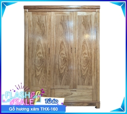 Tủ Áo Gỗ Hương Xám THX-160-3