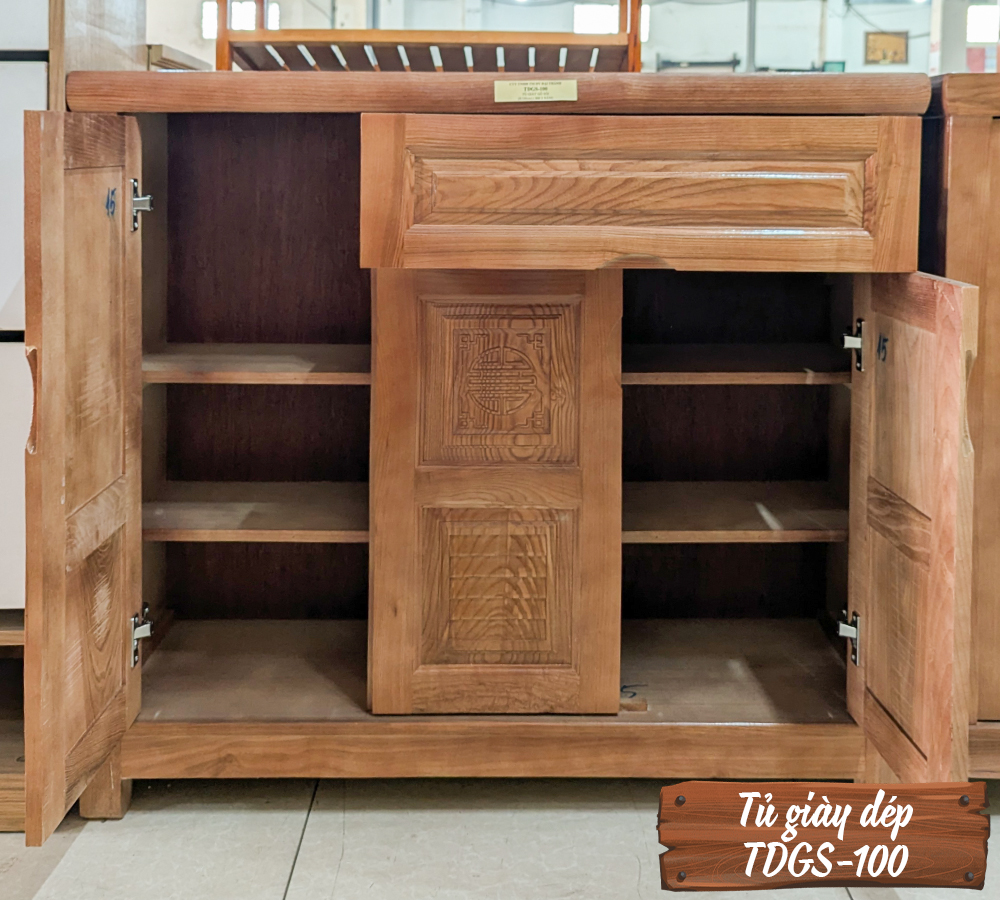 Tủ Giày Dép Gỗ Sồi TDGS-100-7        