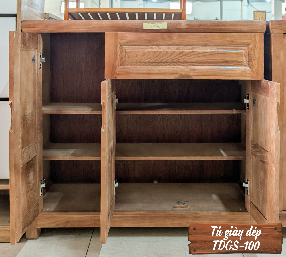Tủ Giày Dép Gỗ Sồi TDGS-100-7        