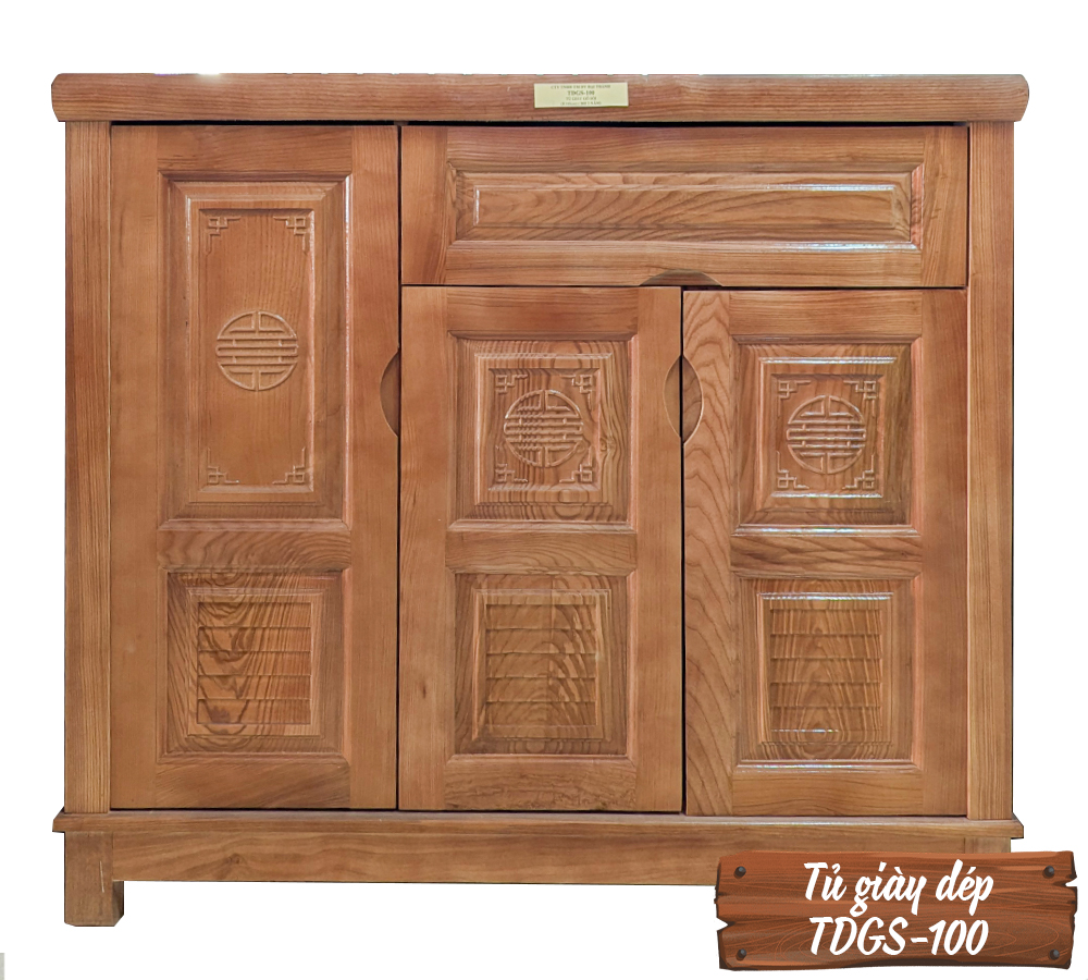 Tủ Giày Dép Gỗ Sồi TDGS-100-7        