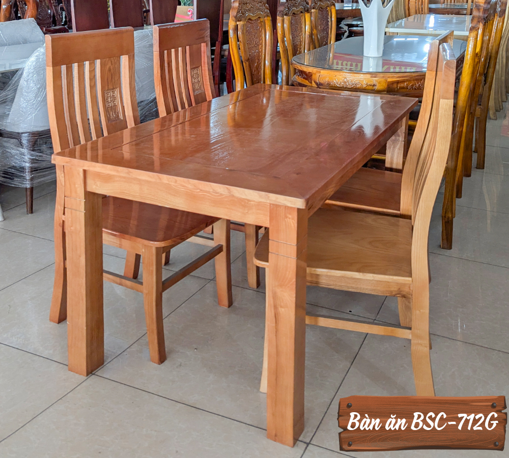 Bàn Ăn Gỗ Sồi BSC-712G