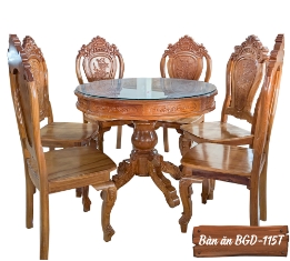 Bàn Ăn Gỗ Gõ Đỏ BGD-115T