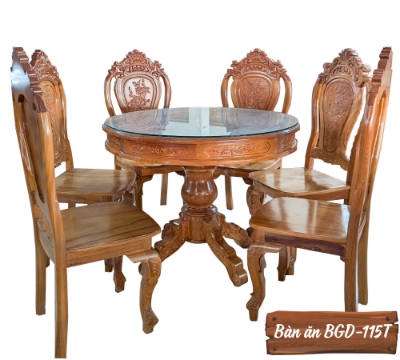 Bàn Ăn Gỗ Gõ Đỏ BGD-115T