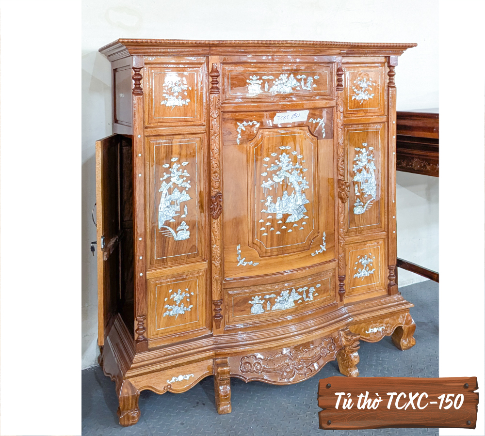 Tủ Thờ Gỗ Căm Xe- Gõ Đỏ TCXC-150-3