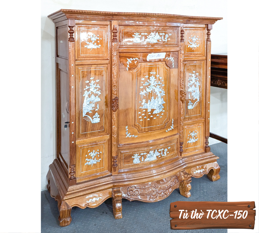 Tủ Thờ Gỗ Căm Xe- Gõ Đỏ TCXC-150-3