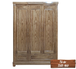 Tủ Áo Gỗ Hương Xám THX-160-3
