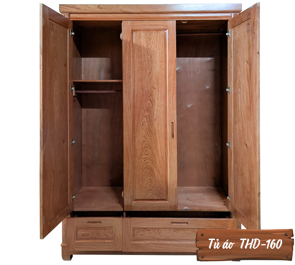 Tủ Áo Gỗ Hương Đá THD-160