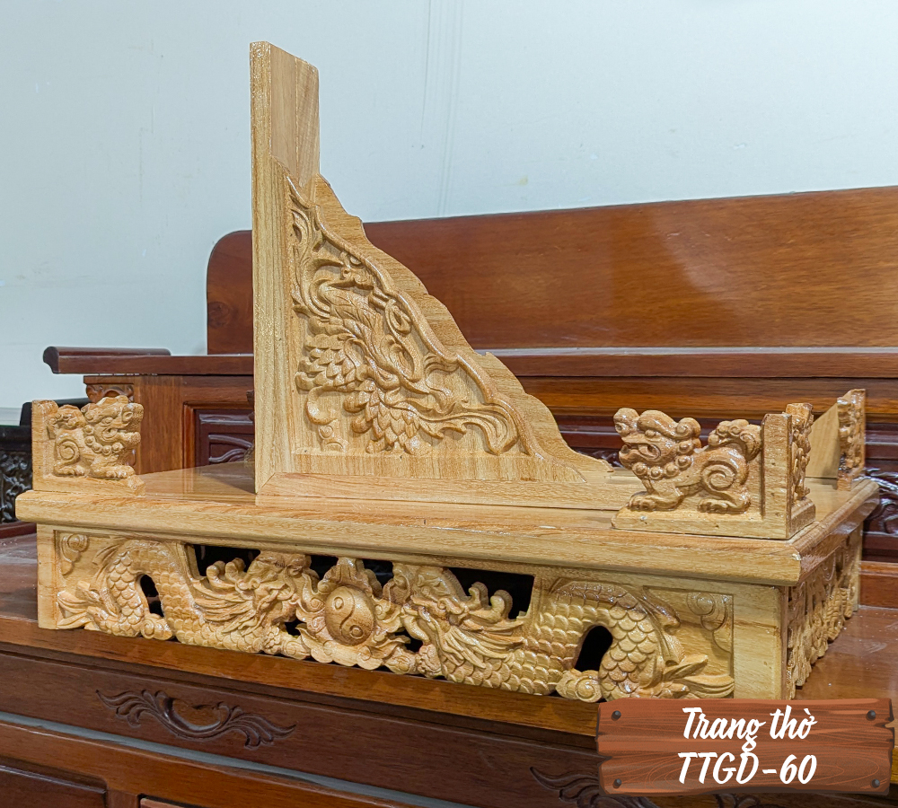 Trang Thờ Gỗ Gõ Đỏ TTGD-60-1