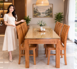 Bàn Ăn Gỗ Xoan BGXS-860D