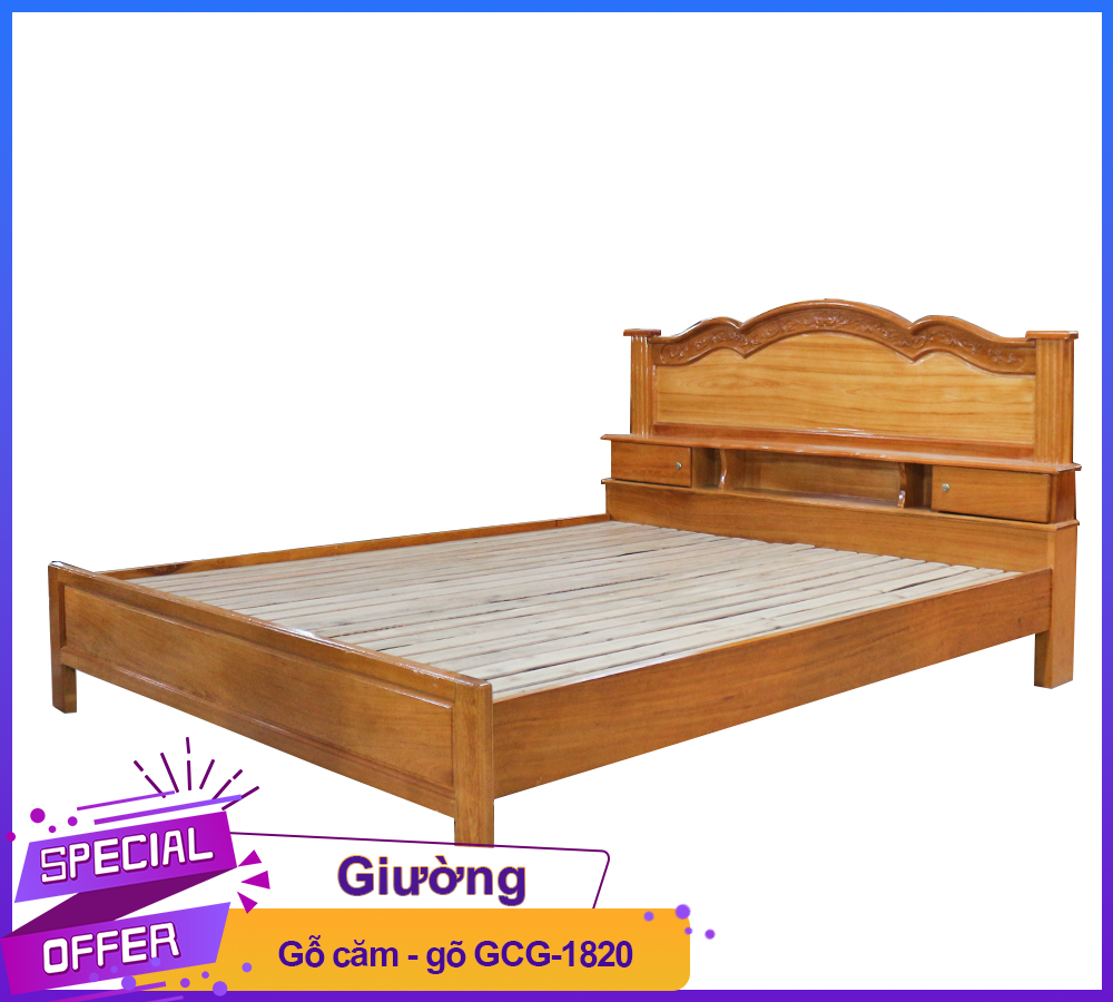 Giường Gỗ Căm-Gõ GCG-1820-3