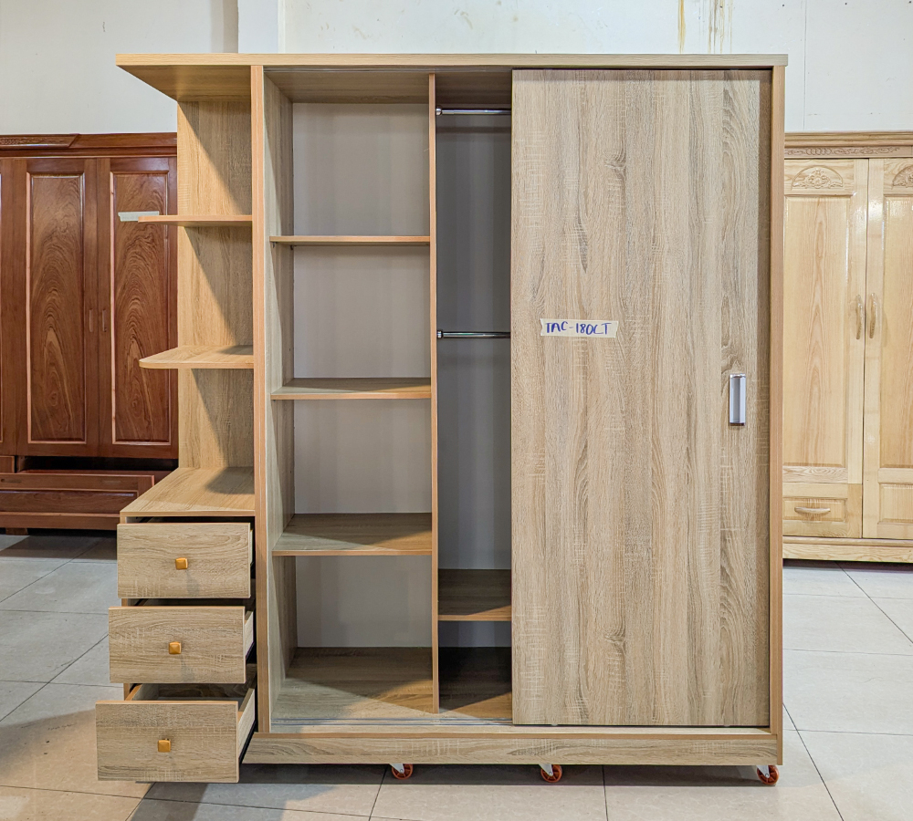 Tủ Áo Gỗ MDF Chống Ẩm TAC-180LT-1