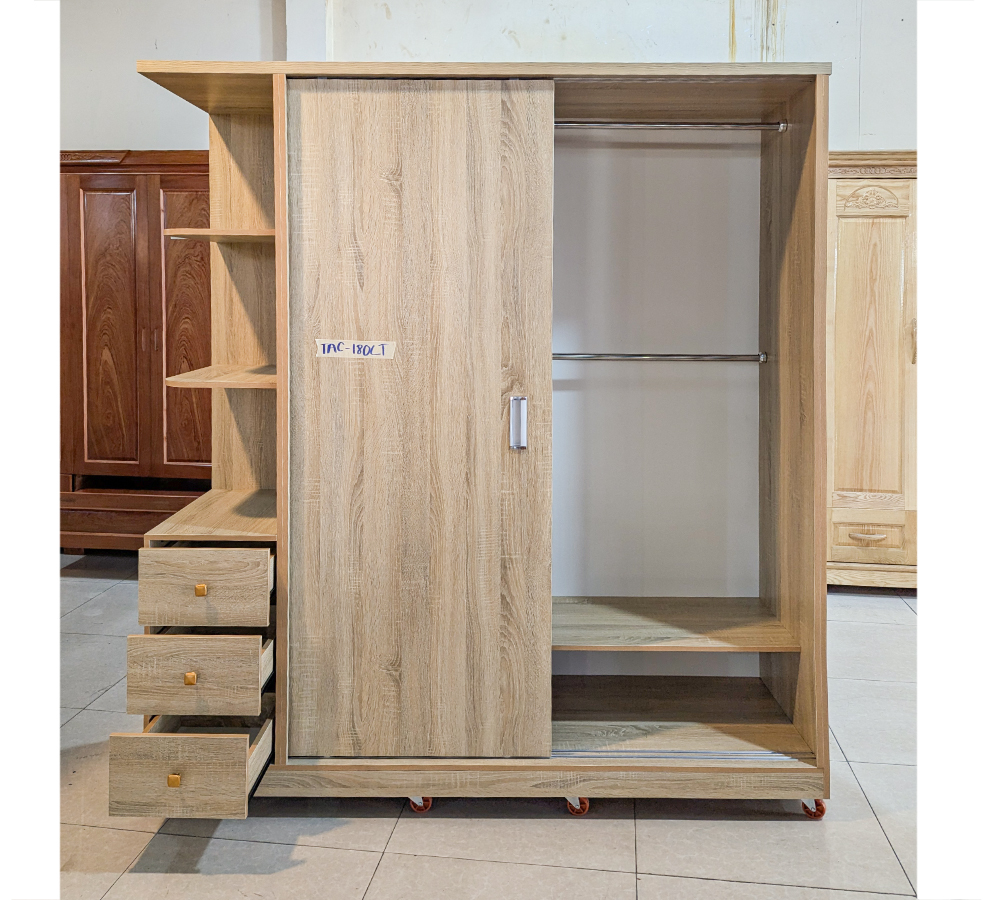 Tủ Áo Gỗ MDF Chống Ẩm TAC-180LT-1