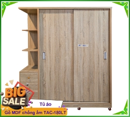 Tủ Áo Gỗ MDF Chống Ẩm TAC-180LT-1