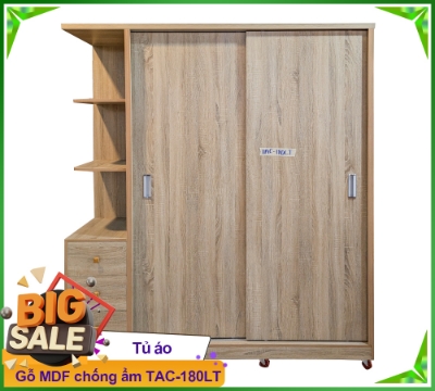 Tủ Áo Gỗ MDF Chống Ẩm TAC-180LT-1