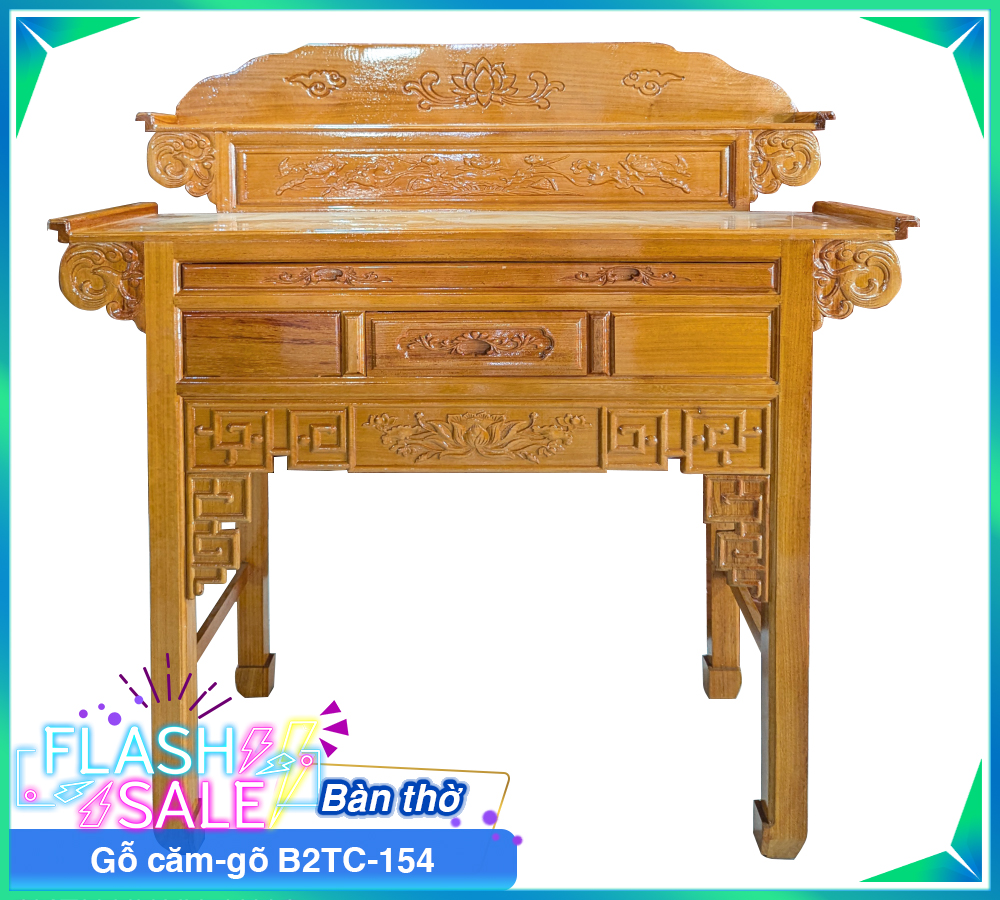 Bàn Thờ Gỗ Căm Gõ B2TC-154