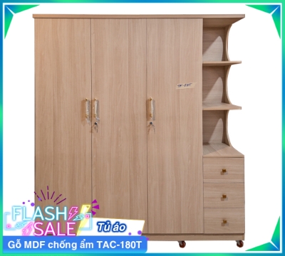 Tủ Áo Gỗ MDF Chống Ẩm TAC-180T
