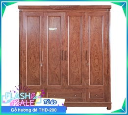 Tủ Áo Gỗ Hương Đá THD-200