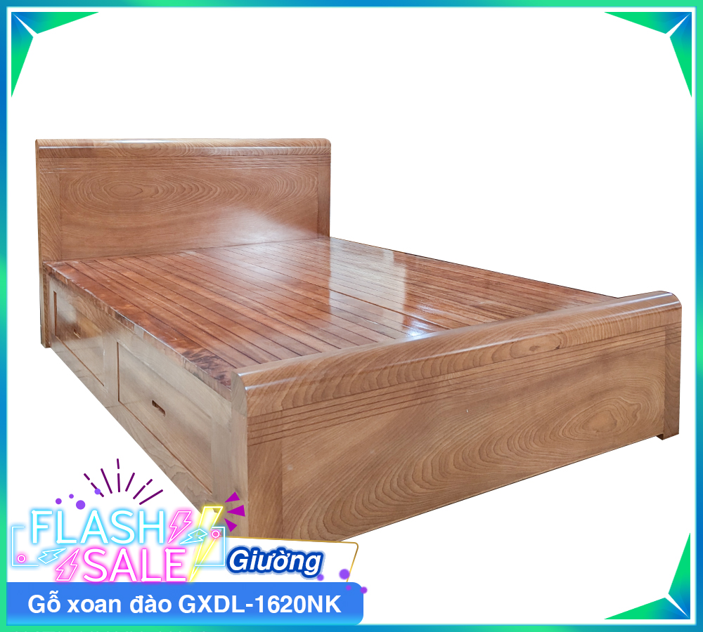 Giường Gỗ Xoan Đào GXDL-1620NK