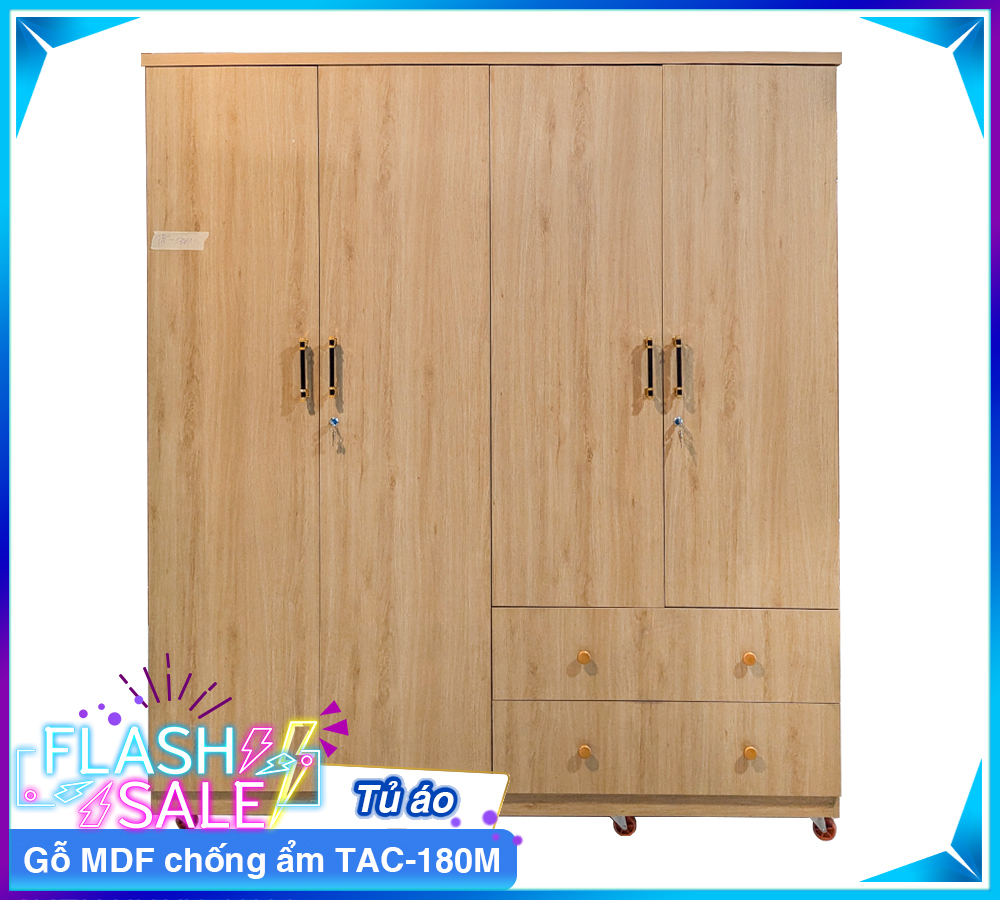 Tủ Áo Gỗ MDF Chống Ẩm TAC-180M