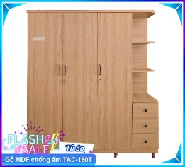 Tủ Áo Gỗ MDF Chống Ẩm TAC-180T