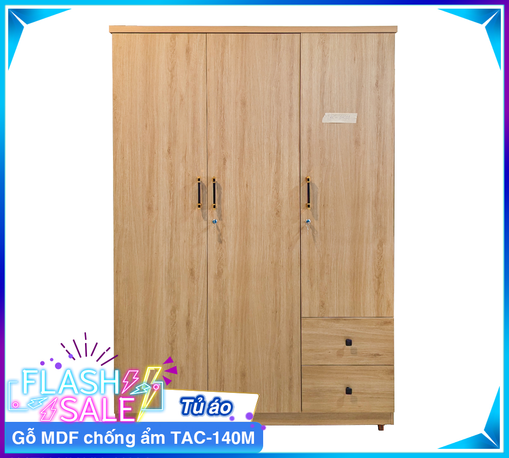 Tủ Áo Gỗ MDF Chống Ẩm TAC-140M