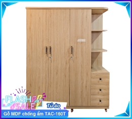Tủ Áo Gỗ MDF Chống Ẩm TAC-160T-1
