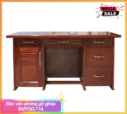 Bàn Văn Phòng Gỗ Ghép BVPGG-714
