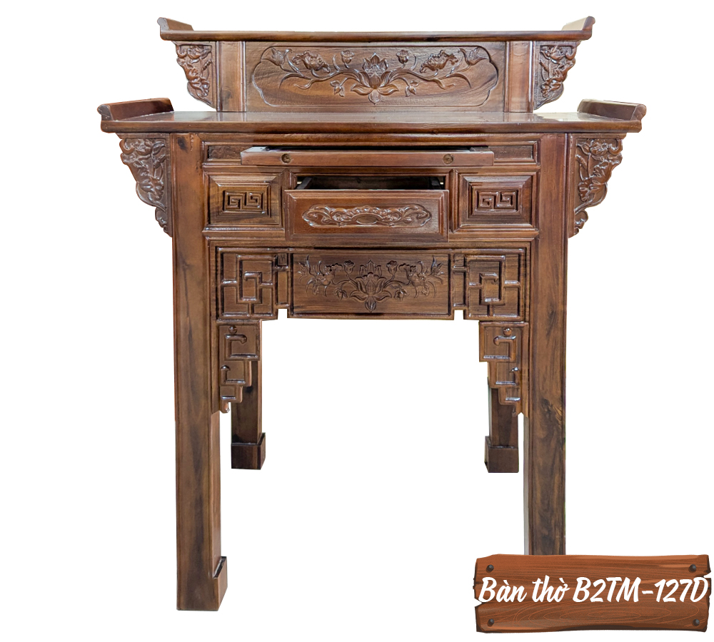 Bàn Thờ Gỗ Muồng B2TM-127D-1