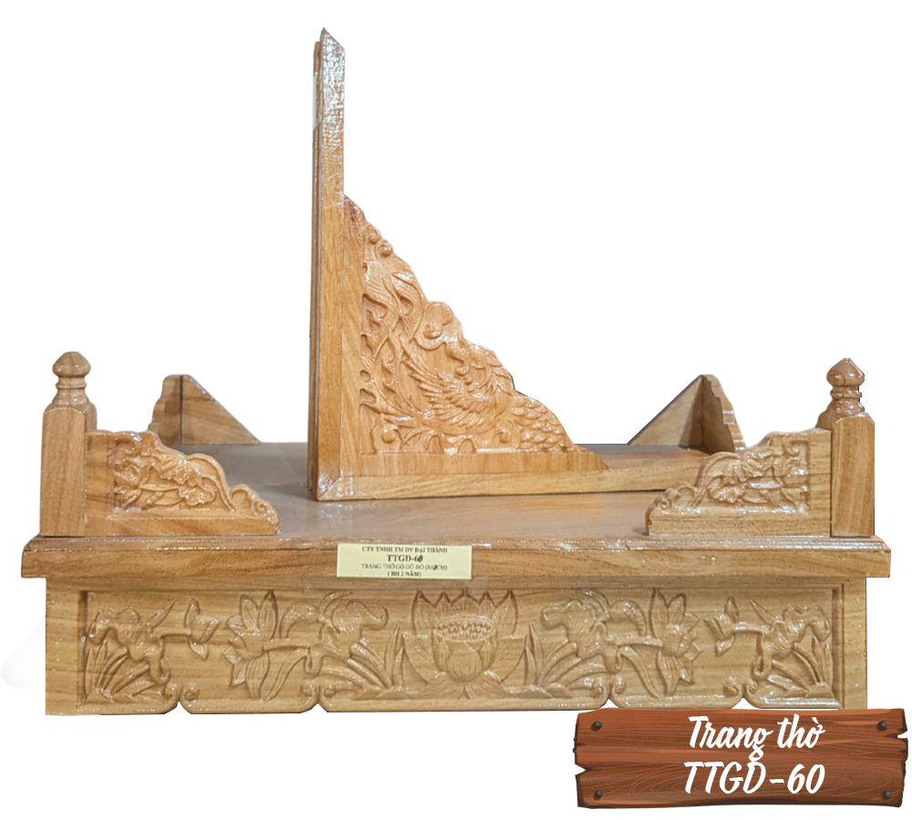Trang Thờ Gỗ Gõ Đỏ TTGD-60