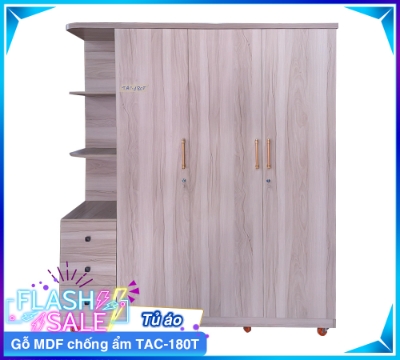 Tủ Áo Gỗ MDF Chống Ẩm TAC-180T-3
