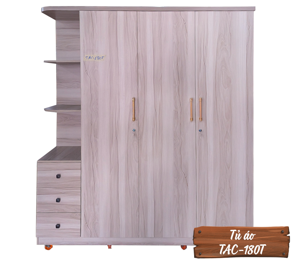Tủ Áo Gỗ MDF Chống Ẩm TAC-180T-3