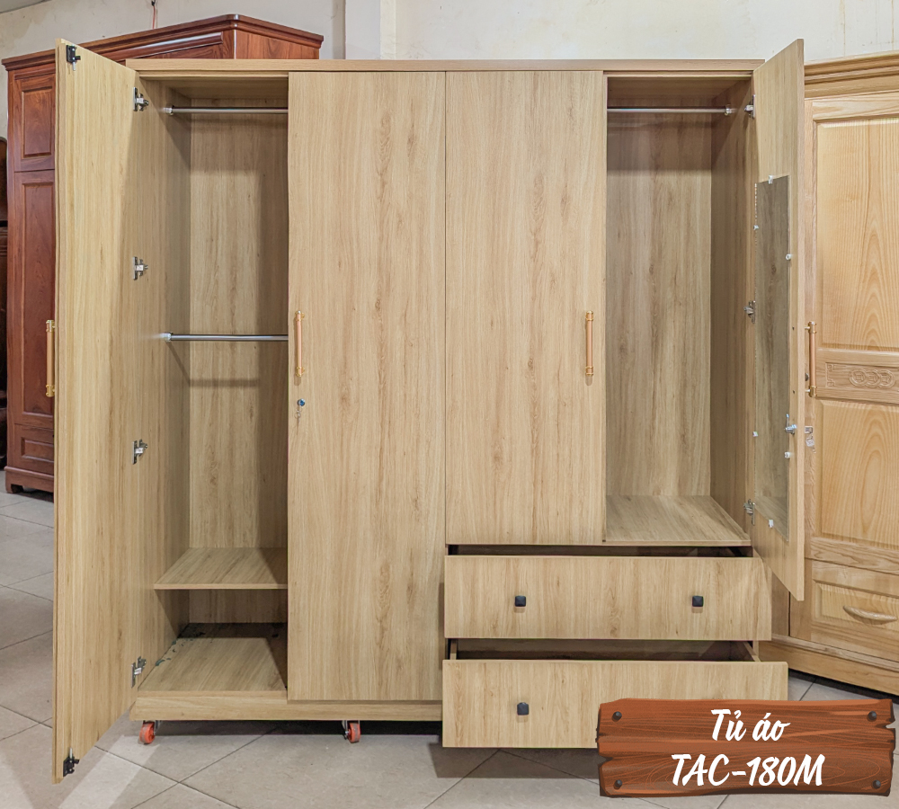 Tủ Áo Gỗ MDF Chống Ẩm TAC-180M