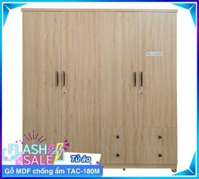 Tủ Áo Gỗ MDF Chống Ẩm TAC-180M-2