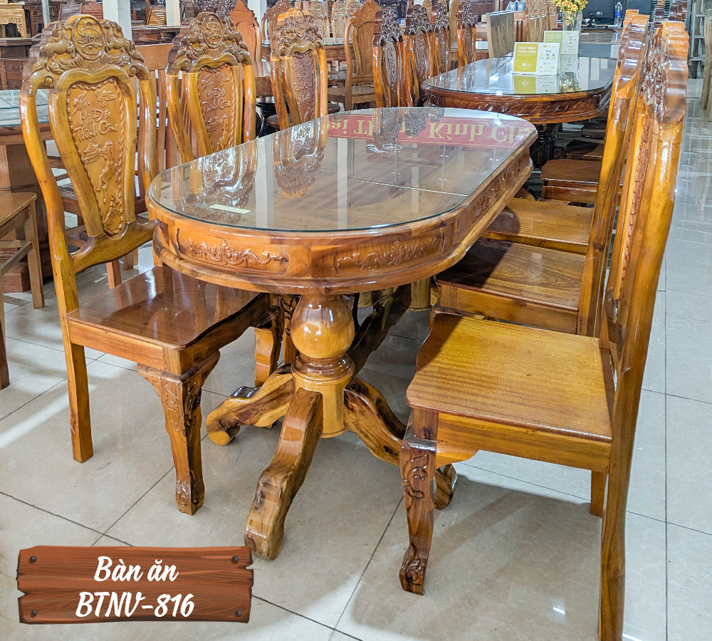 Bàn Ăn Gỗ Tự Nhiên BTNV-816-7